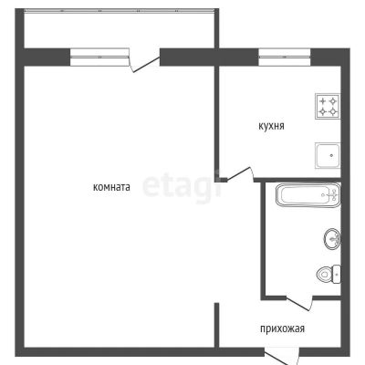 Лот: 25288106. Фото: 1. 1-комн. квартира , Красноярск... Квартиры, студии
