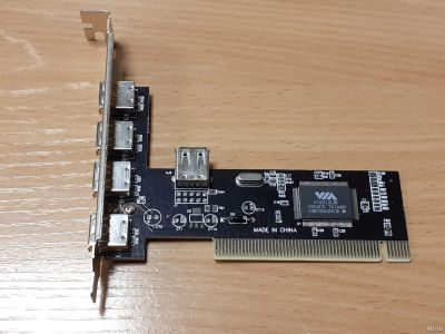 Лот: 17397349. Фото: 1. Контроллер PCI с 5 USB 2.0 портами... Платы расширения, контроллеры, доп. порты