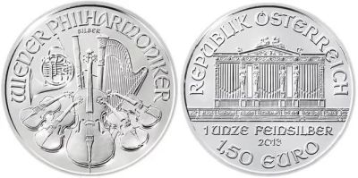 Лот: 10882500. Фото: 1. 1,5 евро 2013 г унция серебра... Германия и Австрия