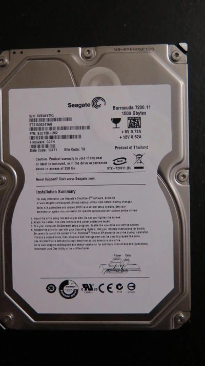 Лот: 8600784. Фото: 1. Жесткий диск Seagate ST31500341AS. Жёсткие диски