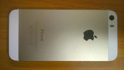 Лот: 9878753. Фото: 1. Корпус крышка Iphone 5s бело-золотой... Корпуса, клавиатуры, кнопки