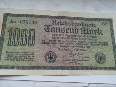 Лот: 9973011. Фото: 1. Германия 1000 марок 1922 года. Германия и Австрия