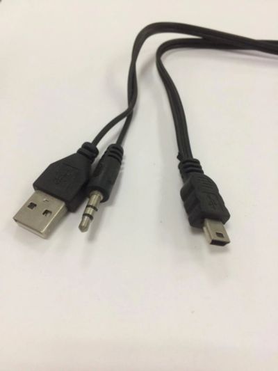 Лот: 10176164. Фото: 1. Кабель MiniUsb - USB + 3.5 Jack... Дата-кабели, переходники