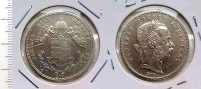 Лот: 8272831. Фото: 1. Венгрия. 1 форинт 1868 (серебро... Европа