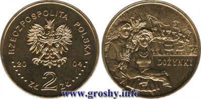 Лот: 5034088. Фото: 1. 2 злотых 2004 Польша, Дожинки... Европа