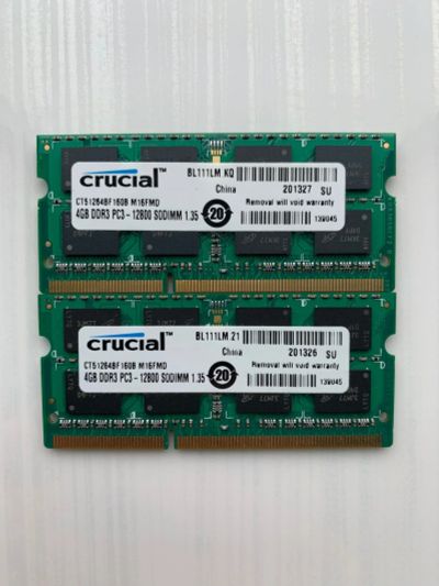 Лот: 17465483. Фото: 1. Оперативная память Crucial ddr3... Оперативная память