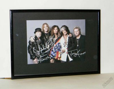 Лот: 5895901. Фото: 1. Автографы, группа, Aerosmith. Вещи известных людей, автографы