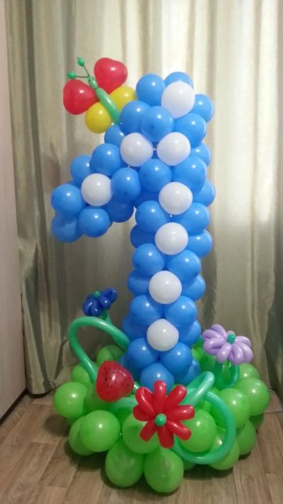 Лот: 4767404. Фото: 1. Цифра из воздушных шаров. Воздушные шары