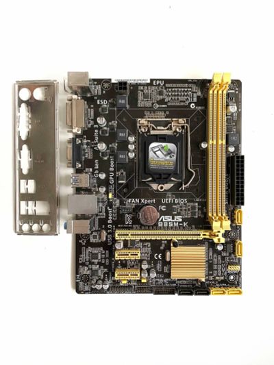 Лот: 16921677. Фото: 1. Asus B85M-K (Intel B85/ 2x DDR3... Материнские платы