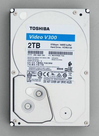 Лот: 15573292. Фото: 1. HDD Toshiba Video V300 2Tb (3... Жёсткие диски (HDD)