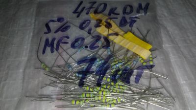 Лот: 9478922. Фото: 1. резистор 0,25 вт 470 Ком. Резисторы