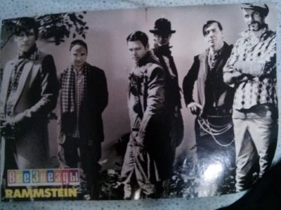 Лот: 5129565. Фото: 1. Постер плакат Rammstein 2. Наклейки, фантики, вкладыши