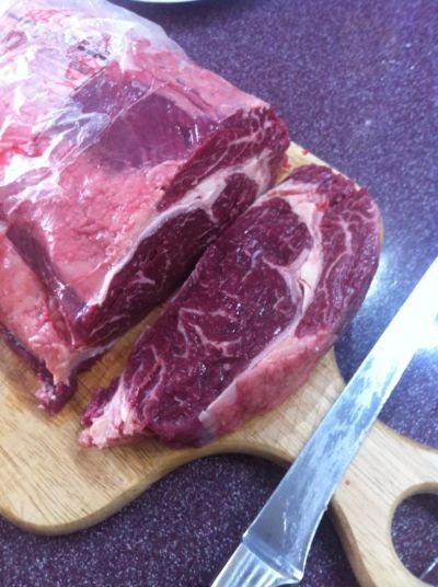 Лот: 4686094. Фото: 1. Рибай из уругвайской мраморной... Мясо, птица, яйцо