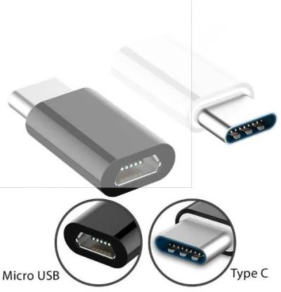 Лот: 10793670. Фото: 1. Переходник с micro usb на type... Дата-кабели, переходники