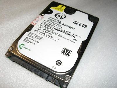 Лот: 1592619. Фото: 1. Жесткий диск 2,5" HDD 160 Gb SATA-II... Жёсткие диски (HDD)