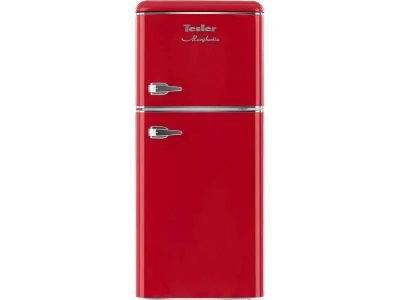 Лот: 24775935. Фото: 1. Холодильник Tesler RT-132 красный. Холодильники, морозильные камеры