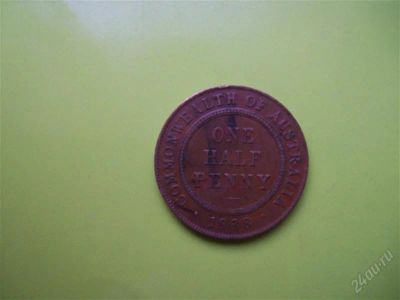 Лот: 2547397. Фото: 1. Полпенни 1938 год,Австралия Георг... Австралия и Океания
