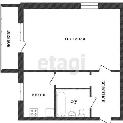 Лот: 24576677. Фото: 1. Продам 1-комн. кв. 30.8 кв.м... Квартиры, студии