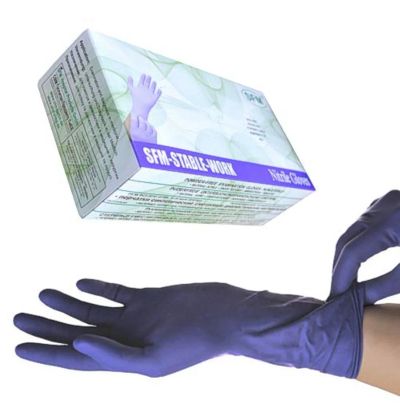 Лот: 17335624. Фото: 1. Нитриловые перчатки, 200 шт, М. Антисептики, защитные средства, медицинские маски