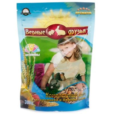 Лот: 14541389. Фото: 1. Верные Друзья 300г корм для кроликов... Корма