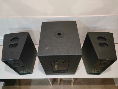 Лот: 25886477. Фото: 1. Комплект активной эстрадной акустики... Эстрадная акустика и усилители