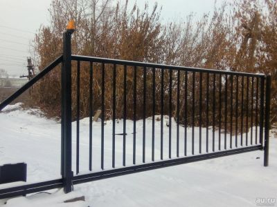 Лот: 14525475. Фото: 1. ворота с профильной трубы и автоматикой. Ворота, заборы, шлагбаумы
