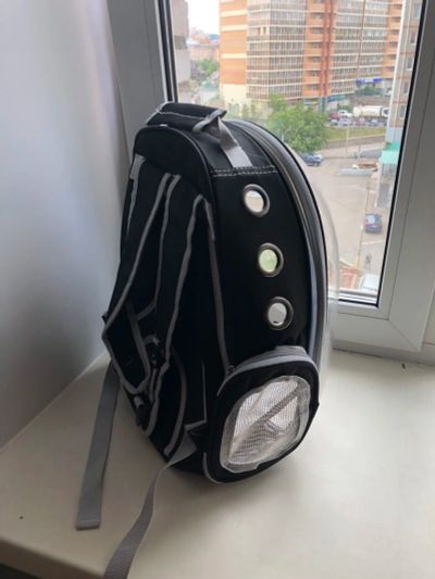 Лот: 19222177. Фото: 1. Прозрачный рюкзак переноска для... Домики, переноски, клетки, когтеточки