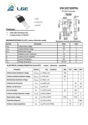 Лот: 20653401. Фото: 1. Транзистор 2SC2073A C2073. Транзисторы