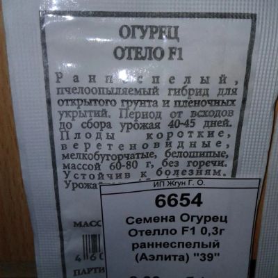 Лот: 9122677. Фото: 1. Семена / овощи / Огурец / Отелло... Овощи