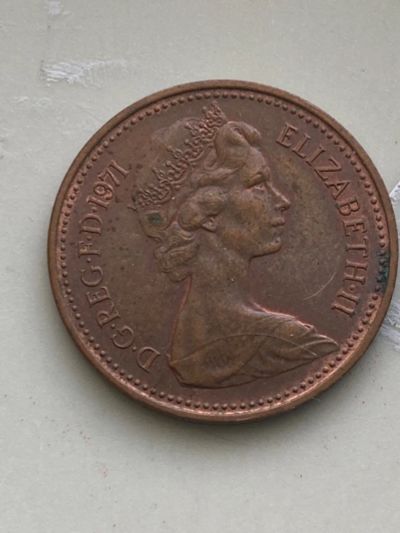 Лот: 19077374. Фото: 1. Великобритания 1 новый пенни 1971. Великобритания и острова
