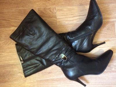 Лот: 12830812. Фото: 1. Сапоги из кожи фирмы Франческо... Сапоги
