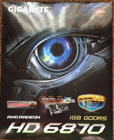 Лот: 4328682. Фото: 1. AMD Radeon HD 6870 Gigabyte Неисправно... Видеокарты
