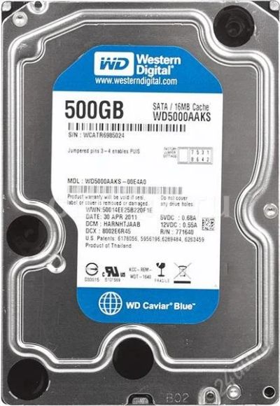 Лот: 2107516. Фото: 1. Жесткий диск HDD WD 500GB 16mb... Жёсткие диски (HDD)