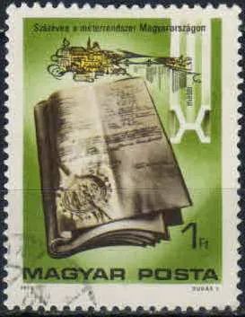 Лот: 21375674. Фото: 1. 1976. Венгрия. 100-летие метрической... Марки