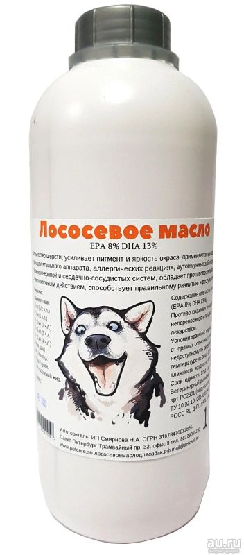 Лот: 17471792. Фото: 1. Лососевое масло 1000 мл Омега... Косметика для животных