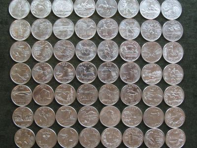 Лот: 3248068. Фото: 1. США 25 центов 1999-2009гг_квотер... Америка