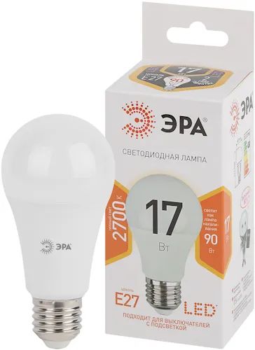 Лот: 24526133. Фото: 1. Светодиодная лампа ЭРА LED A60-17W-827-E27. Лампочки