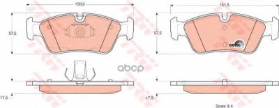 Лот: 21874499. Фото: 1. Колодки Пер.bmw 3 E36, E46 91... Другое (автозапчасти)