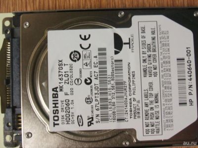 Лот: 8832867. Фото: 1. mk1637gsx toshiba. Жёсткие диски (HDD)