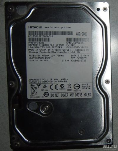 Лот: 9272884. Фото: 1. Жесткий диск для компьютера Hitachi... Жёсткие диски