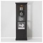 Лот: 17966190. Фото: 1. IKEA МАЛьШЁ Шкаф-витрина, черная... Шкафы, шкафы-купе