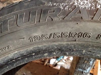 Лот: 3612893. Фото: 1. Bridgestone Turanza 195/55/R16. Шины