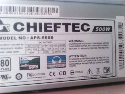 Лот: 3605520. Фото: 1. Chieftec APS-500S, 500W. Корпуса, блоки питания
