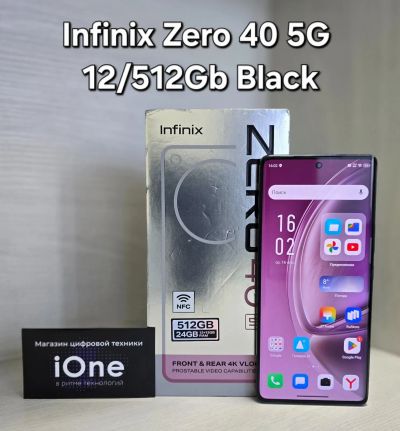 Лот: 25283763. Фото: 1. Infinix Zero 40 5G 12/512Gb Black. Смартфоны