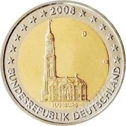 Лот: 1511298. Фото: 1. Германия 2 евро 2008 года. Гамбург... Европа