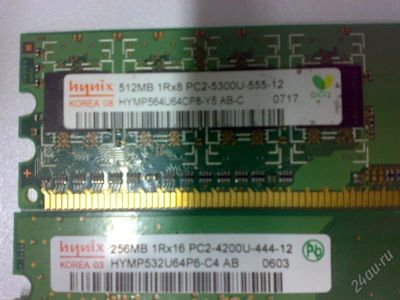 Лот: 156575. Фото: 1. Оператива DDR2 512Mb и 256Mb. Оперативная память