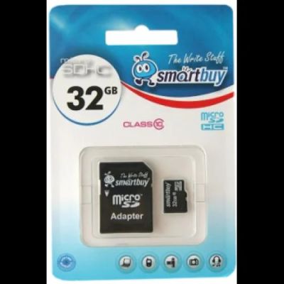 Лот: 3428227. Фото: 1. 32Gb MicroSDHC Smart Buy class... Карты памяти