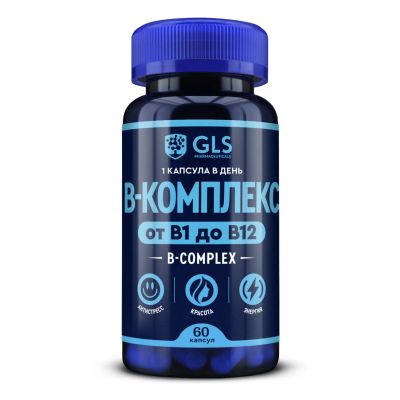 Лот: 23710699. Фото: 1. GLS В-комплекс капс. 430мг №60. Лекарства
