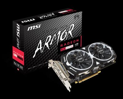 Лот: 10136694. Фото: 1. Видеокарта MSI Radeon RX 470... Видеокарты