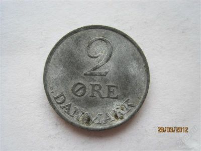 Лот: 1685017. Фото: 1. vz Дания 2 эре 1964, цинк. Европа